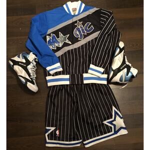 Men's Orlando Magic Mitchell & Ness Black Hardwood Classics 75th Anniversary Set
